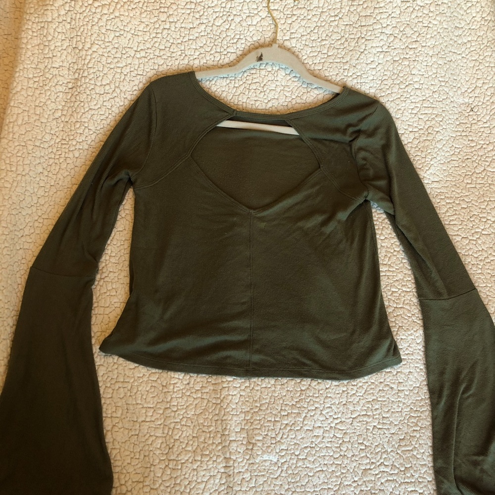 Long sleeve Army Green Tee Shirt